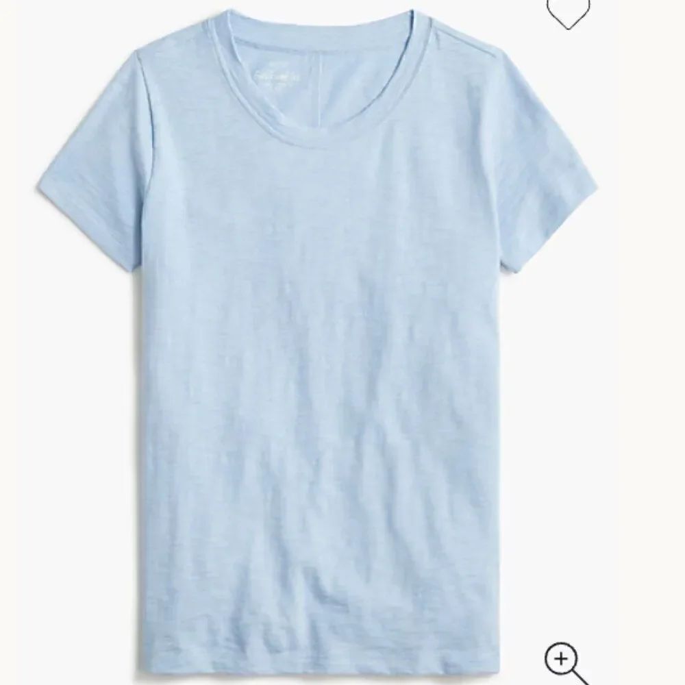 j crew factory aj089. Girlfriend Crewneck Tee For Women blue NWT repaired small